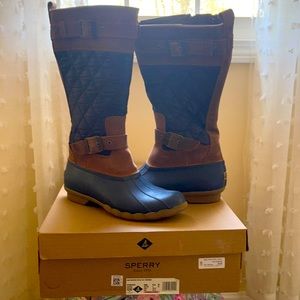 Brand new!8.5 Sperry Saltwater Tall rain boots